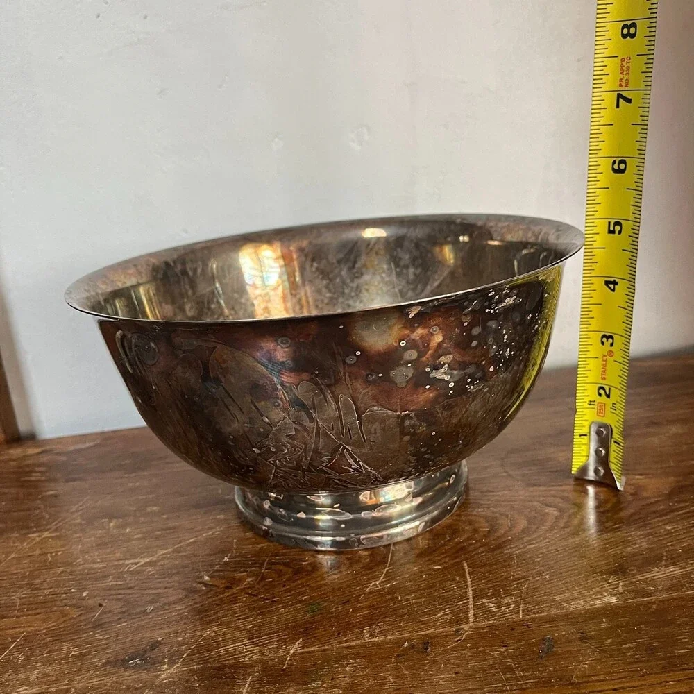 VTG Watson WP104 Silver Plate Footed Fruit Bowl 9